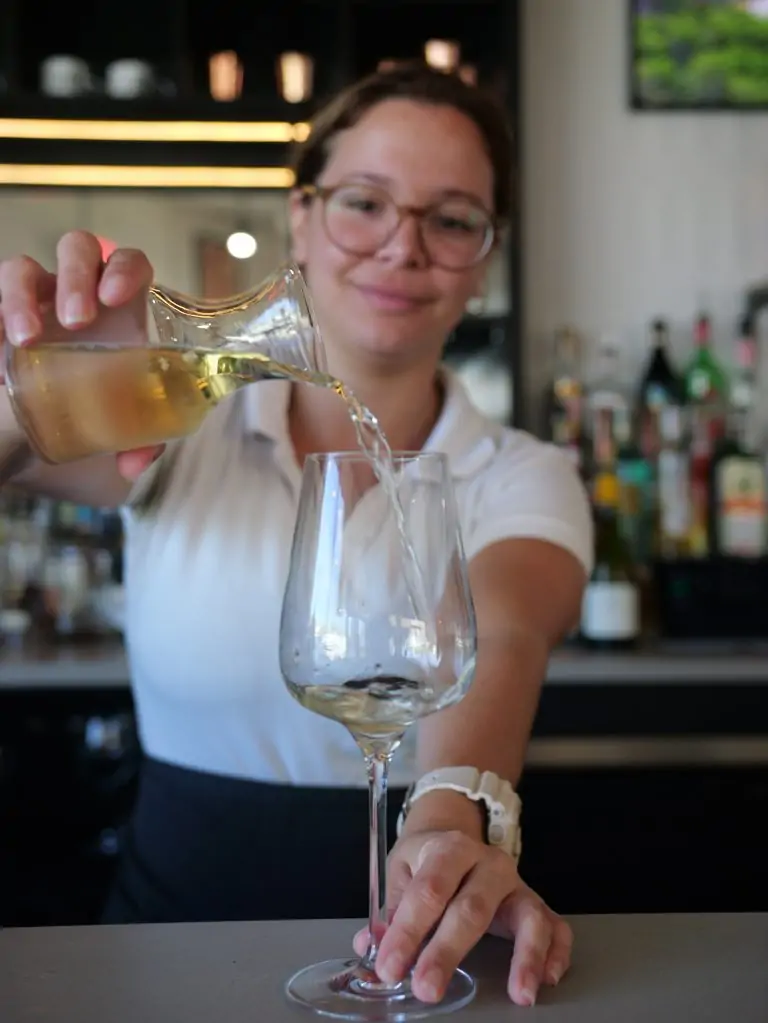 wine glass with lady