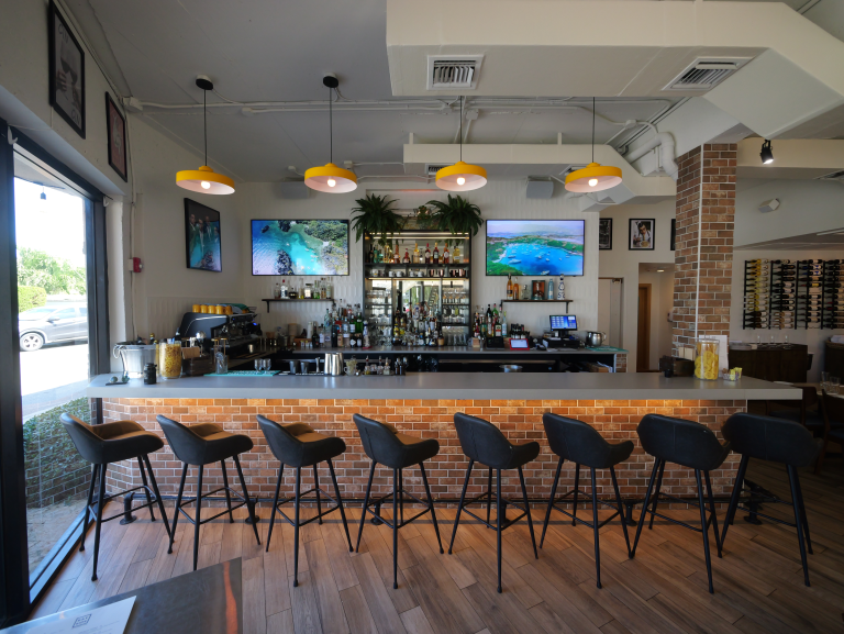 Bar with chairs